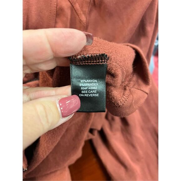 Torrid Rust Sift Sweatshirt Style Hooded Barn Jacket sz 2X EUC - Picture 9 of 9